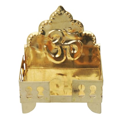 Brass Singhasan Sheet No. 4 for God Idol | Traditional Mandir Singhasan, Height : 5.7 Inch (ZMAS185 D)