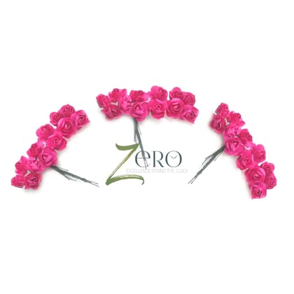 Bunch of 36 Pcs Hand Made Paper Flower - Pink Color