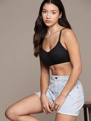 Leading Lady Women's Solid Cotton Non Padded Non Wired T-Shirt Bra Leading Lady Women's Solid Cotton Non Padded Non Wired T-Shirt Bra