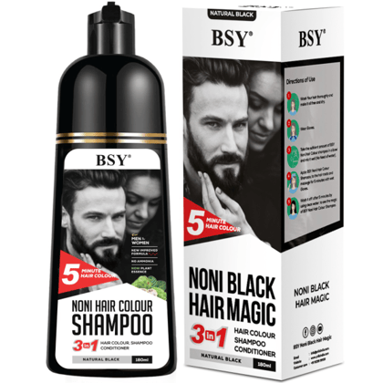 BSY Noni Natural Black Hair color shampoo 180ml x 3 pcs BSY Noni Natural Black Hair color shampoo 180ml x 3 pcs