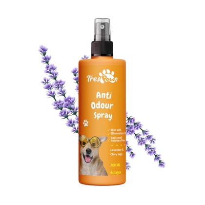 Trespaws Odour Remover Spray for Dogs & Cats - Pet Area Freshener - Pet Odour Eliminator - Bad Smell Remover, 200 ml