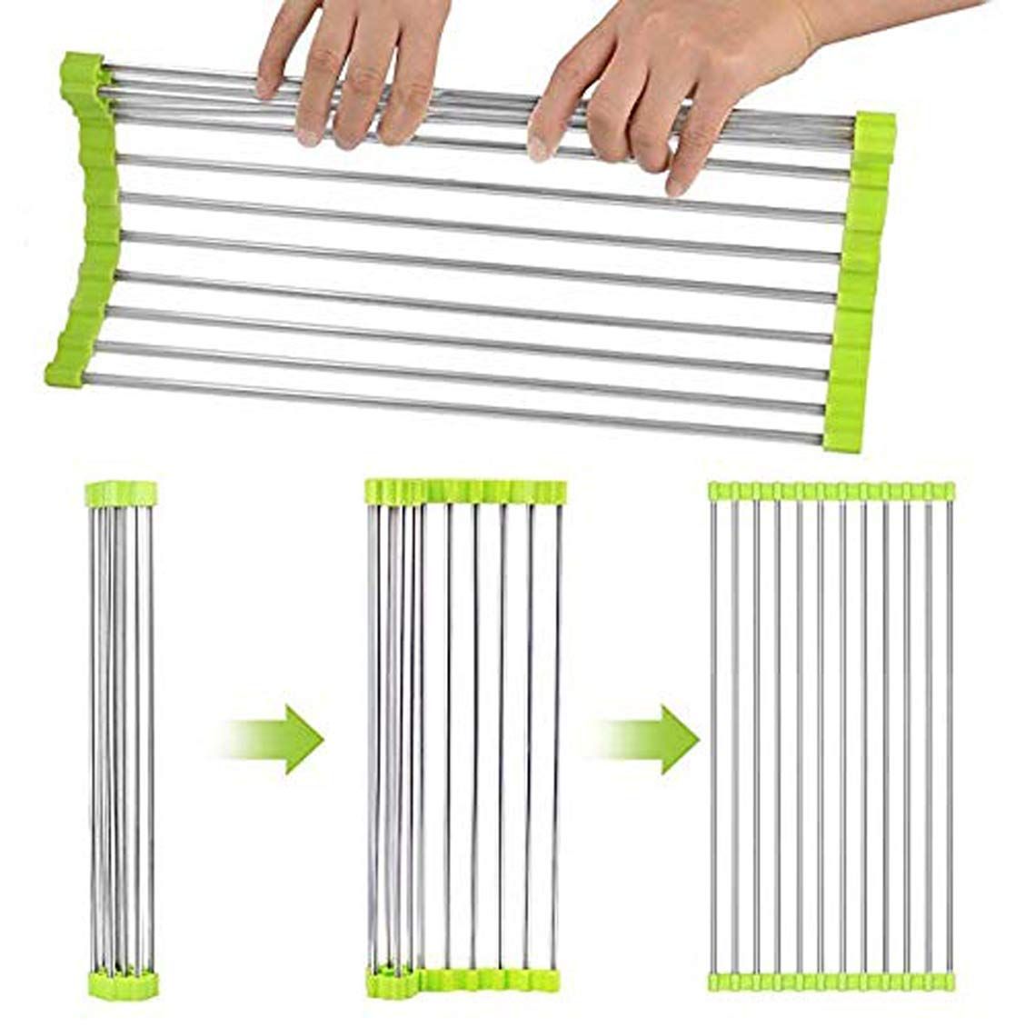 Foldable Drain Rack Kitchen Sink Shelf Stainless Steel