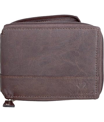 Walrus - Brown Faux Leather Men's Regular Wallet ( Pack of 1 )