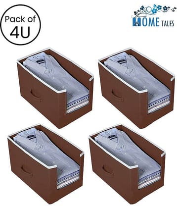 Non-Woven Shirt Stacker & Cloth Organizer,Brown (4U)