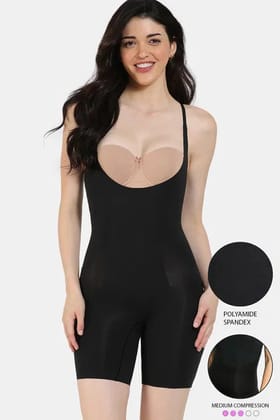 Zivame Hi Waist Slimmer Shapewear | Py3005-Black / M