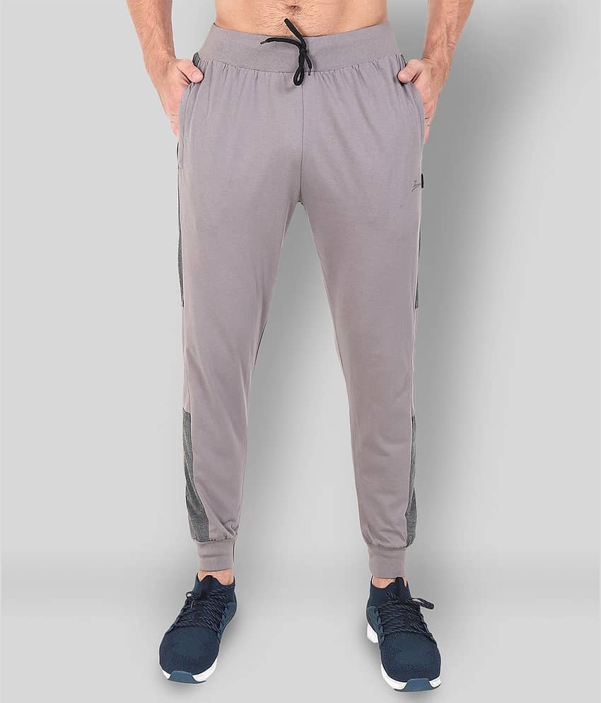Zeffit - Light Grey Cotton Blend Men's Joggers ( Pack of 1 )