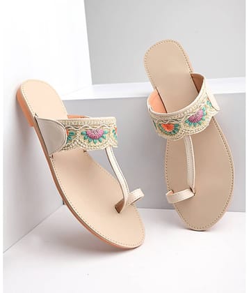 Shoetopia Beige Women's Flats