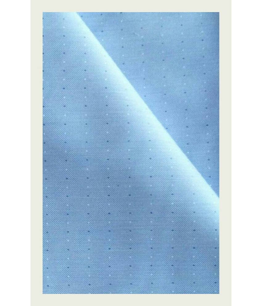 Makhanchor - Blue Cotton Men's Unstitched Shirt Piece ( Pack of 1 )
