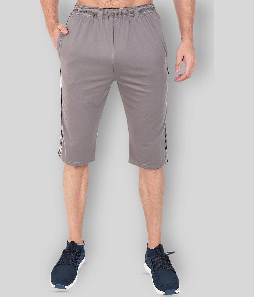 Zeffit - Silver Cotton Blend Men's Three-Fourths ( Pack of 1 )