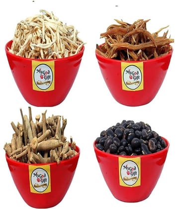 MYGODGIFT Shatavar, Safed Musli, Ashwagandha Kaunch Beej 50 GM EACH 200 gm Pack of 4
