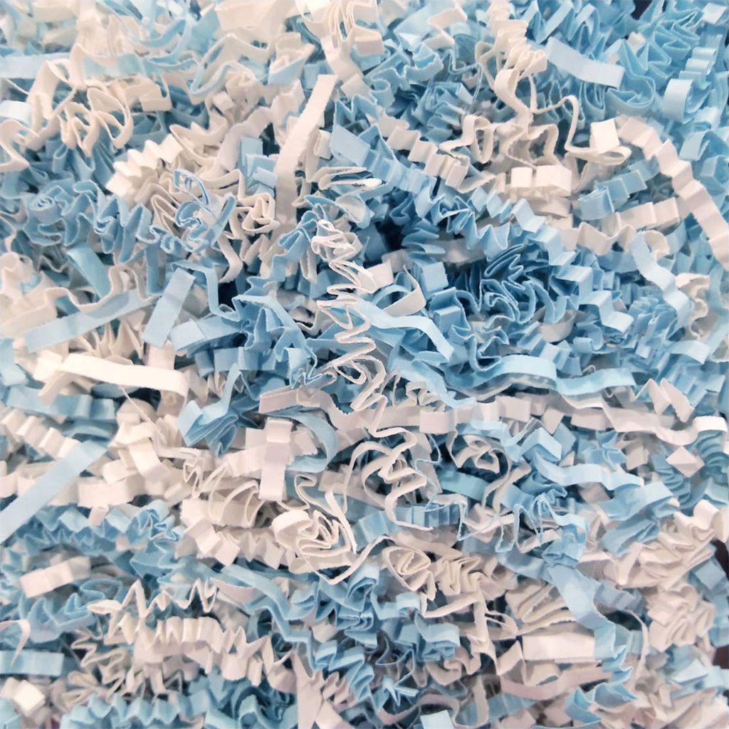 Paper Shreds L.Blue & White- 30 Grams - Party and Festive Needs | Buy online on ZillyBuy