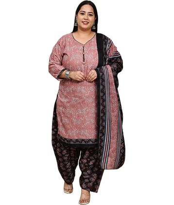 wonder weave Women Cotton Blend Printed Straight Kurti With Patiala Salwar ( Mauve )