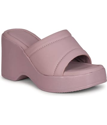 Ishransh Peach Women's Slip On Heels