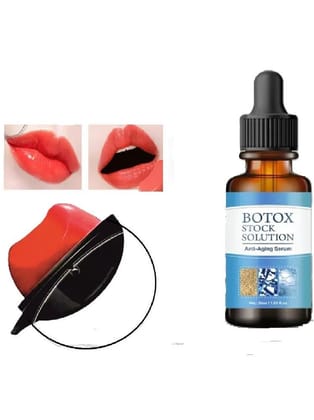 Botox stock Solution Anti-aging Face Serum 30ml & AppleDesign Red Lipstick Waterproof for Women & Girls Combo of 2