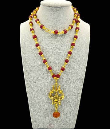 Charms Gold Religious Pendant With Chain ( Pack of 1 )