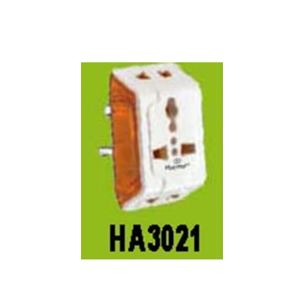 Helmer 6A 3 Pin Travel Adaptor