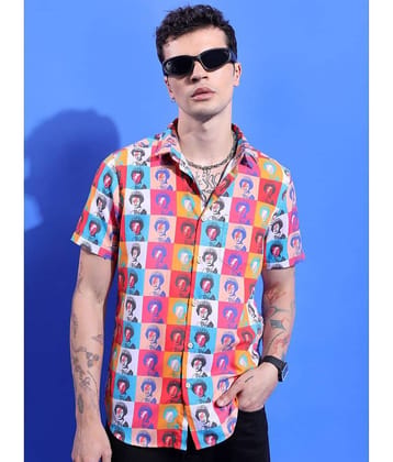 Ketch Polyester Slim Fit Printed Half Sleeves Men's Casual Shirt - Multicolor ( Pack of 1 )