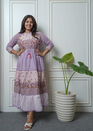Mul cotton one piece gown-L