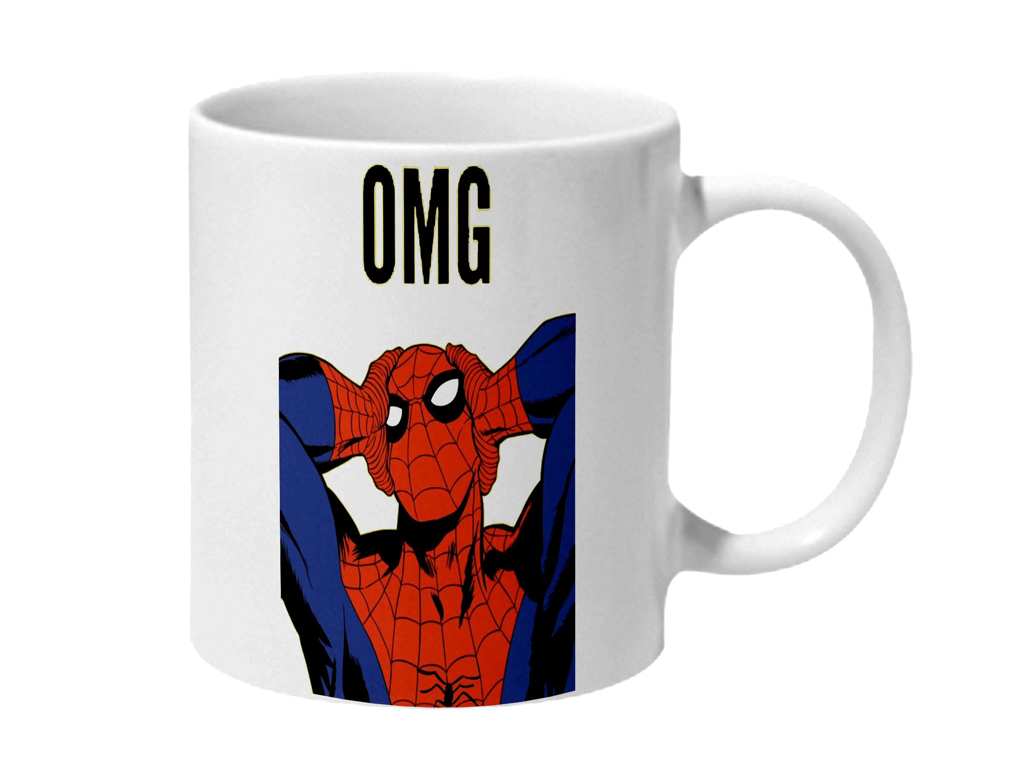 Multicolor Oh My God Spider Man Ceramic Mug