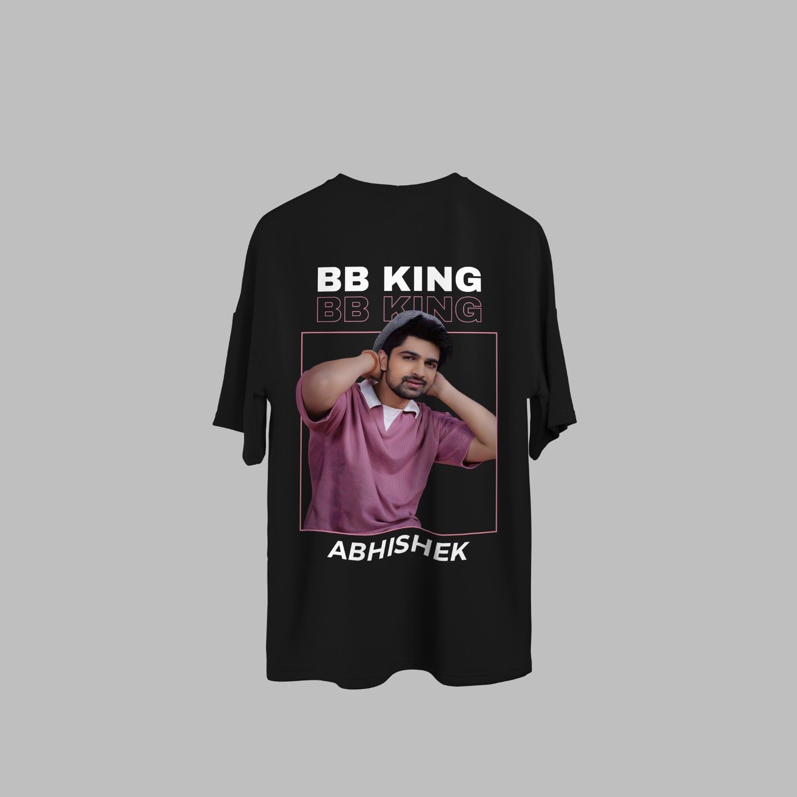BB King Abhishek Oversized T-Shirt-S / BLACK / 240 GSM (100% Cotton)