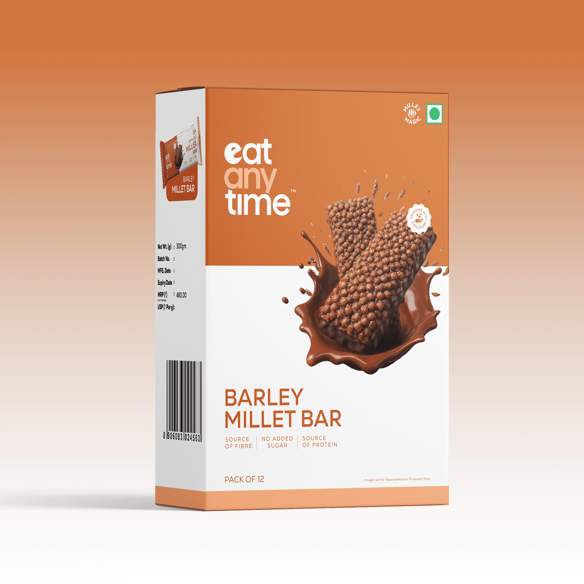 Barley Millet Bar Barley Millet Bar - Pack of 1 - 12 Bars