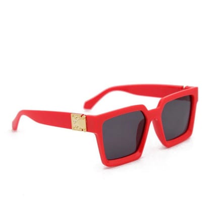 Dervin Unisex Square Sunglasses (Black)