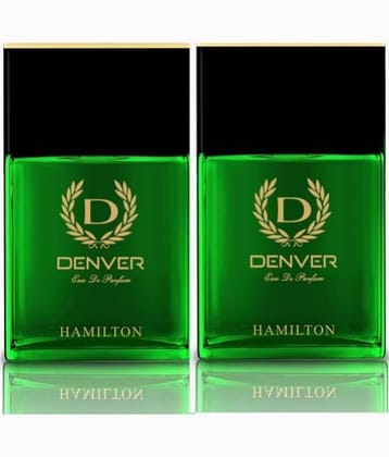 DENVER Hamilton Perfume Premium & Long Lasting Eau de Parfum - For Men 70 ml (Pack of 2)