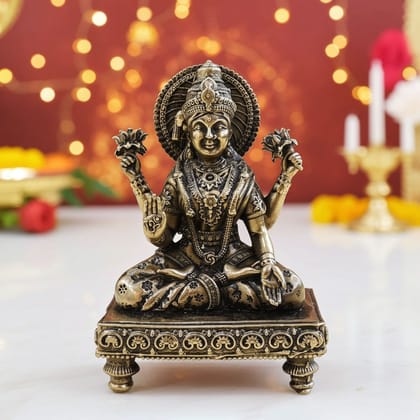 Brass Showpiece Laxmi Ji Statue for Temple Decor, Height : 4 Inch (BSMAS1849 L)