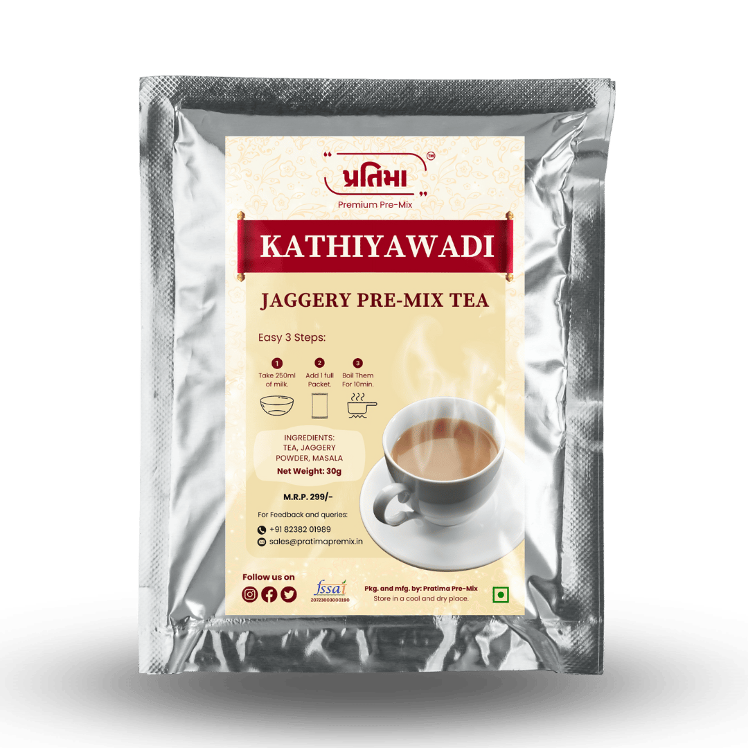 Kathiyawadi Jaggery Tea Pre-Mix  For 250ml Milk