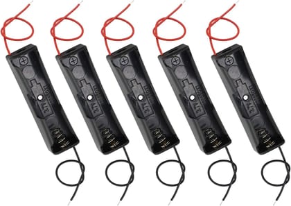 5Pcs 18650 Battery Holder Box 1 Slots With Wire Leads