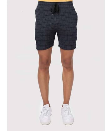 MRB Blue Cotton Blend Men's Shorts ( Pack of 1 )