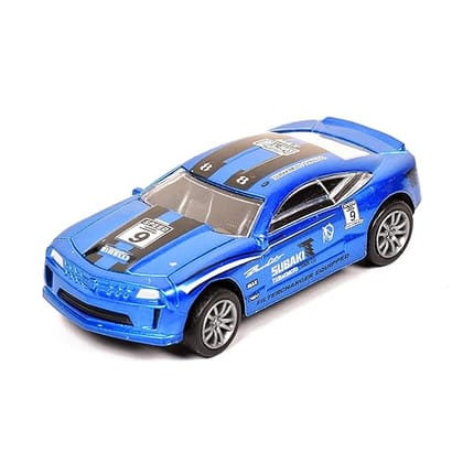Braintastic Model Diecast Car Toy Vehicle Pull Back Friction Car with Openable Doors Light & Music Toys for Kids Age 3+ Years (Motors7 Car Blue)