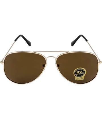 Fair-X - Gold Pilot Sunglasses ( Pack of 1 )