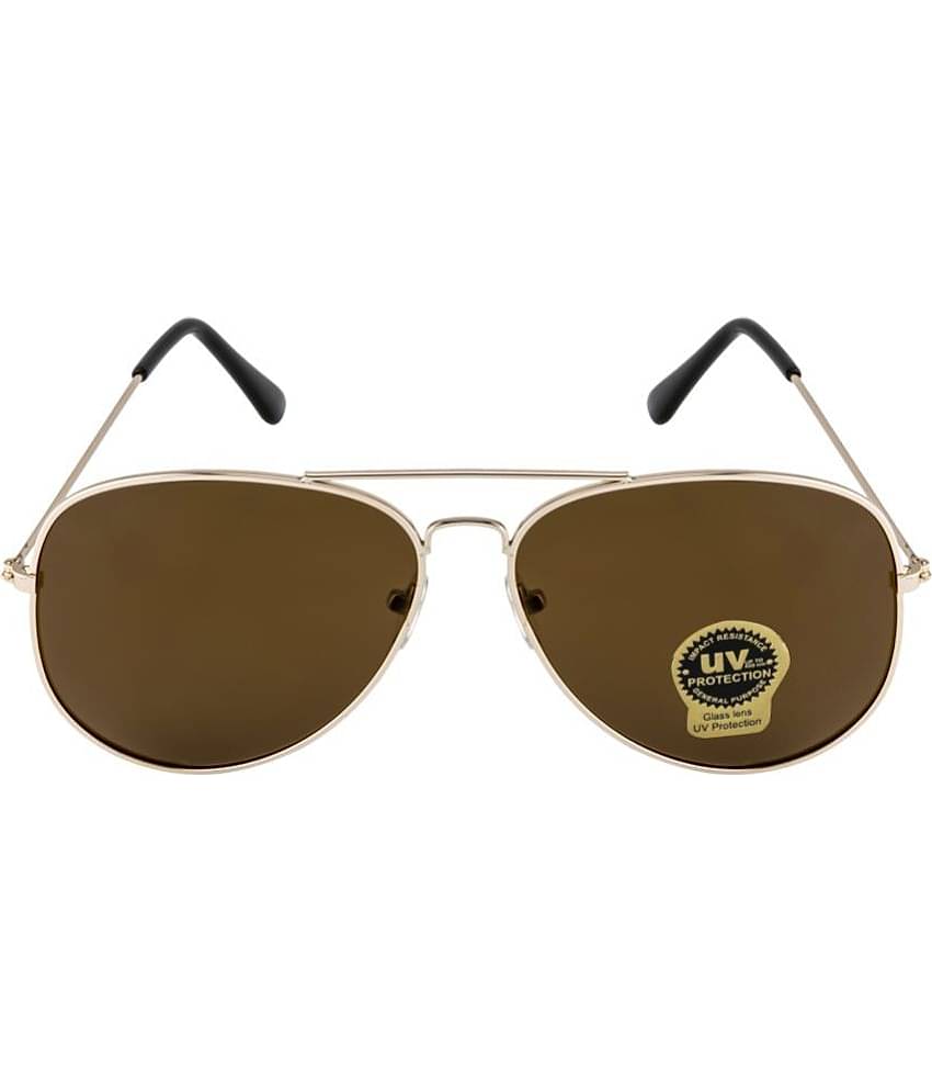 Fair-X - Gold Pilot Sunglasses ( Pack of 1 )