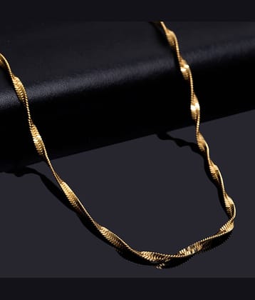 FASHION FRILL Gold Plated Brass Chain ( Pack of 1 )