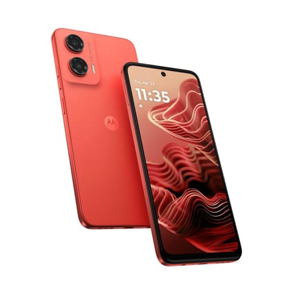 Motorola G35 5G (Guava Red, 4GB RAM, 128GB Storage) | Sleek Design | 50MP AI Camera | 5000mAh Battery