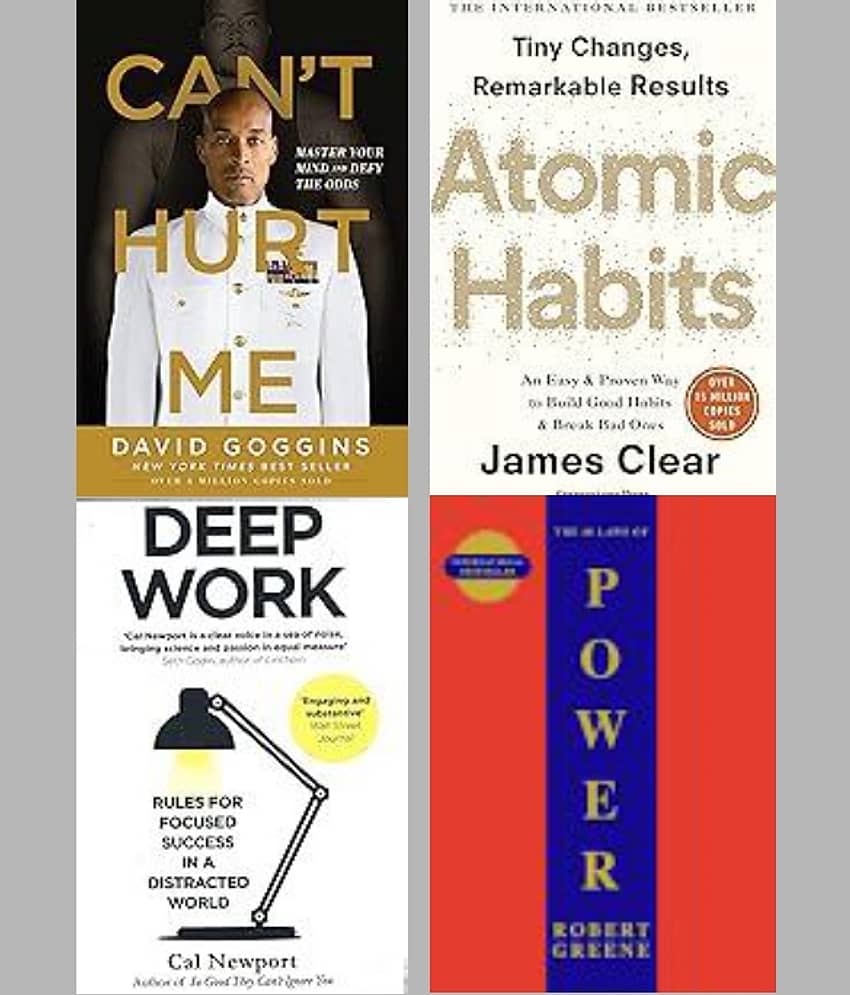 Can't Hurt Me + Atomic Habits + Deep Work + Th 48 Laws Of Power