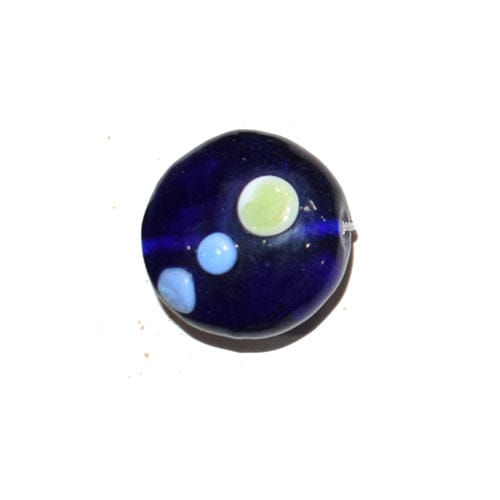 Handmade Fancy Lampwork Glass Beads For Jewelry Making Necklace , Earring and Bracelet (Flat Round) SFL-804-Per Packet 25 Pcs / 20X10 MM