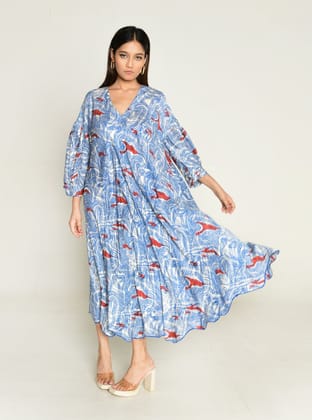 Ponzo Puff Sleeve Dress-XS