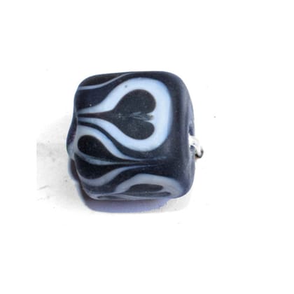 Beadwaala Handmade Fancy Lampwork Glass Beads For Jewelry Making. (Square) SFL-131-Per Packet 25 Pcs / 15X15 MM