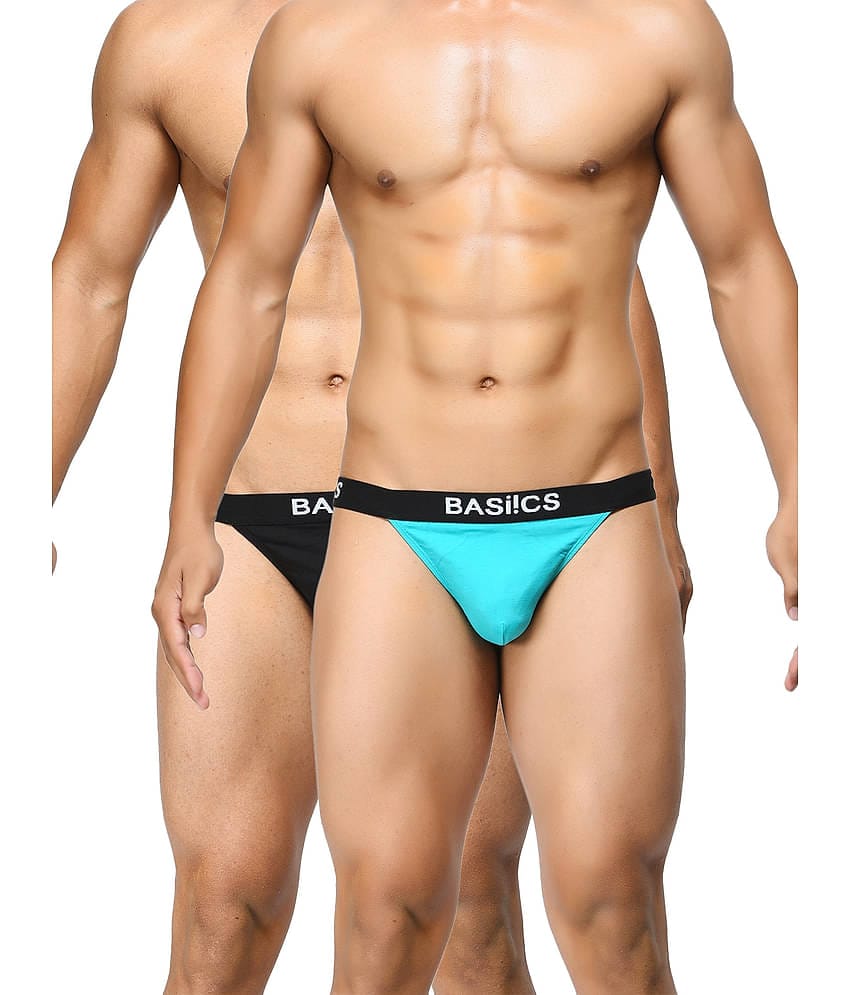BASIICS By La Intimo Pack of 2 Cotton Thongs For Men's ( Multi )