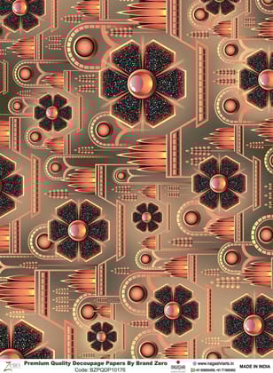 Brand Zero Premium Quality Decoupage Paper Pack of Two - Design Code: BZPQDP10176