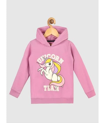 Lazy Shark Girls Cotton Blend Sweatshirt ( Purple )