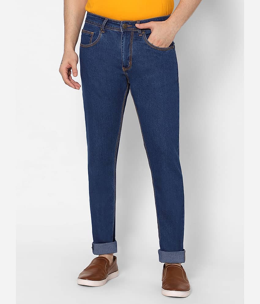 HJ HASASI - Blue Denim Slim Fit Men's Jeans ( Pack of 1 )