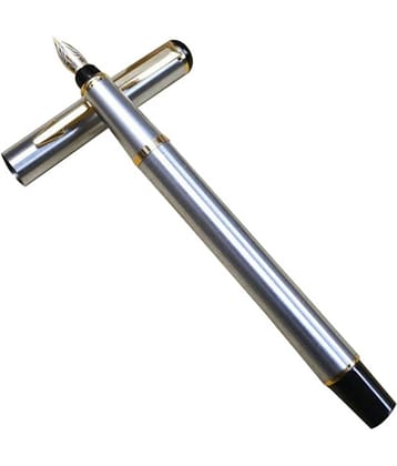 Baoer - Silver Fine Line Fountain Pen (Pack of 1)