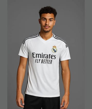 JOVO White Polyester Regular Fit Men's Jersey ( Pack of 1 )