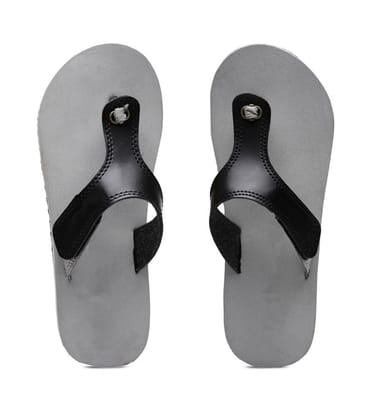 Unisex Rubber Lightweight T-Style Slippers Size 4 (Grey)