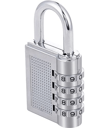 KP2® 4-Digit Safe PIN Hand Bag Shaped Combination Padlock Lock Combination Lock (Silver) Combination Lock  (Pack of 1)