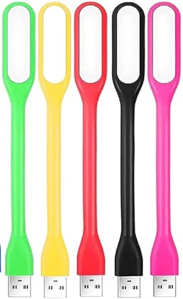 MAGBHA Mini USB LED Light Adjust Angle/Bendable Portable Flexible USB Light with USB for Power Bank PC Laptop Notebook Computer Keyboard Energy Saving Gift Night Book Reading Lamp (Pack of 5)