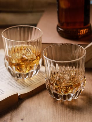 CRYSTAL GAUNTLET WHISKEY GLASS - ITALIAN CRYSTAL-Set Of 2